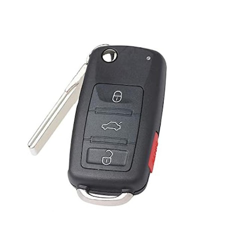 Keyless Factory KeylessFactory: 2012-2017 Volkswagen / 4-Button Remote Flip Key / PN: 5KO837202BJ / NBGFS93N RFK-VW-93QB